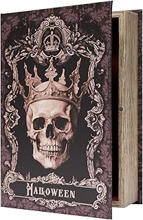 Book Box Decorative Fake Book with Embossed Cover Secret Safe for Jewelry Valuables Vintage Home Office Decor Gift for Large Size Box
