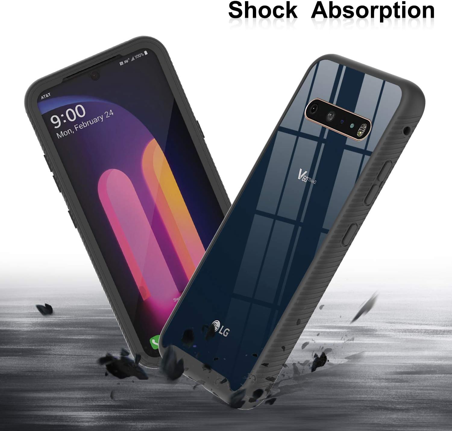 LeYi Compatible for LG V60 ThinQ Case, LG V60 Case, Full-Body Protective Shockproof Bumper Anti-Scratch Rugged Hybrid Clear Phone Cases for LG V60 ThinQ/LG G9 ThinQ/LG V60 (2020), Black