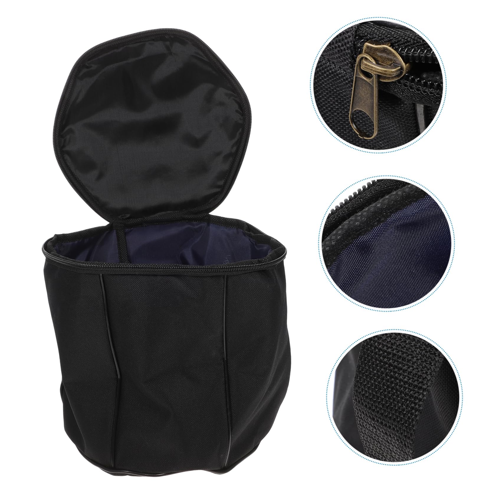 ibasenice Pochette Bandoulière Renforcée Doublure Épaisse et Accordéon Noire en Tissu Oxford Poignée Confortable, Paquet Portable et Anti-poussière pour Écoles et Églises