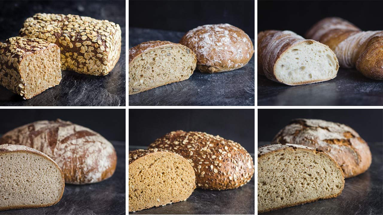 Vestakorn Bäckermeister Brot Auswahl, 6 Handwerksbrote - Sauerteigbrote mit 24 Stunden Teigruhe