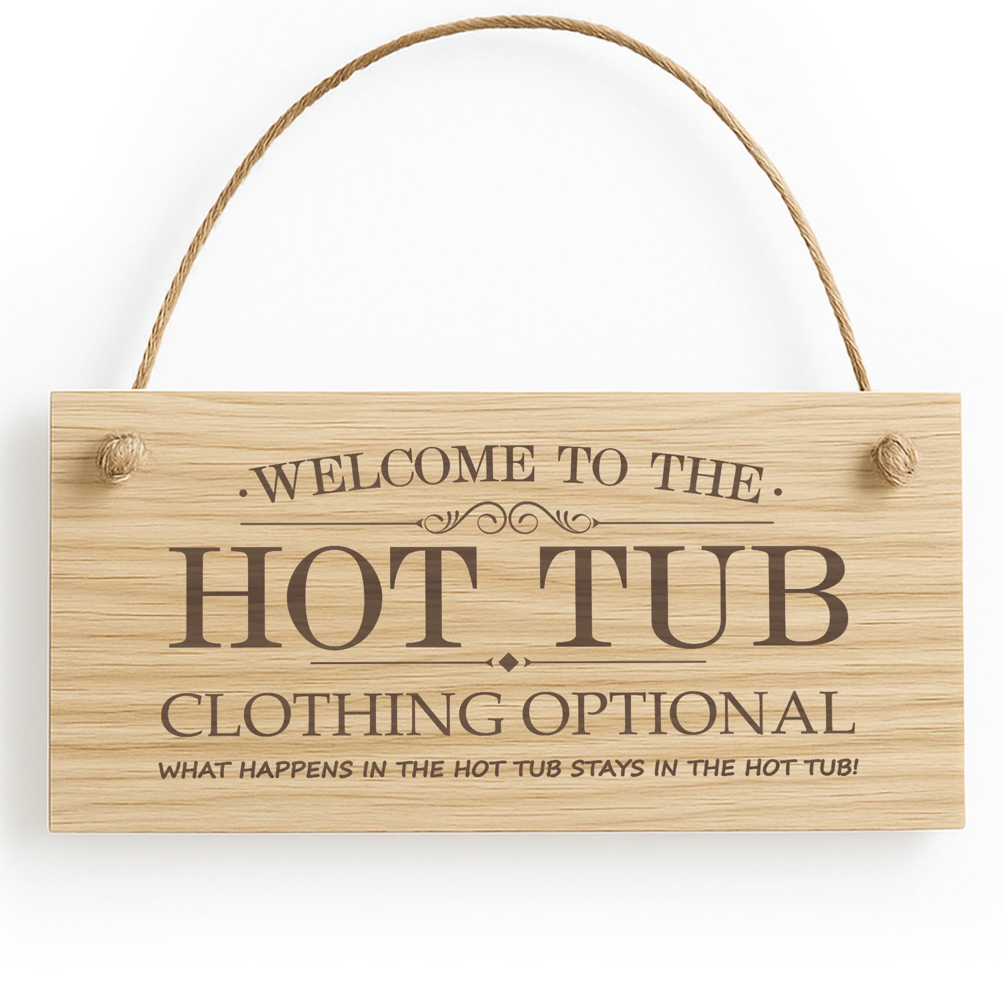 Red Ocean Hot Tub Wood Sign Engraved Hot Tub Signs & Plaques Shed Sign Summer House Garden Sign Funny