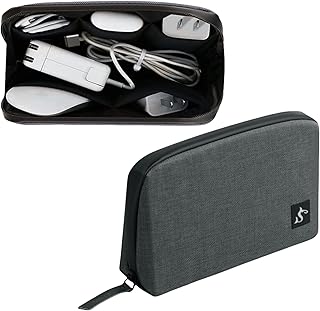 Electronic Organizer Travel Case – Waterproof Cable Bag for Cord, Charger, Hard Disk, Power Bank – Small Tech Storage for Travel, Backpack, Business Trip, Airplane
