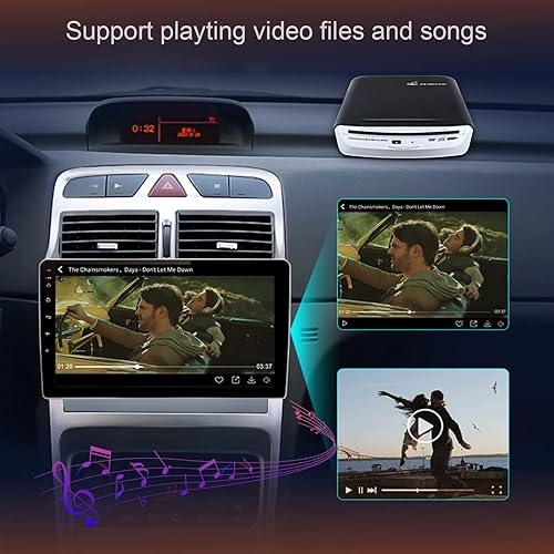 Miniatura 5 de Reproductor de CD USB para automóvil reproductores de CD portátiles externos para vehículos accesorios estéreo universales integrados para