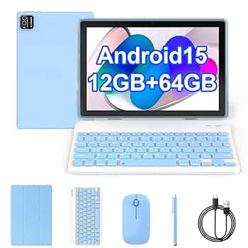 Androidタブレットアクセサリー Coopers Tablet With Keyboard Mouse Amazon.com : ZZB 2 in 1 Tablet with Keyboard Case Mouse