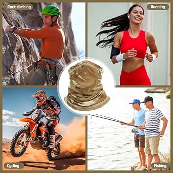 Neck Gaiter Face Mask 8PCS Cooling Bandana Face Scarf Cover