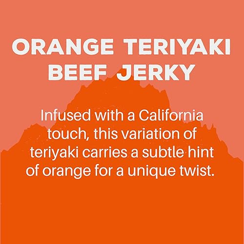 Miniatura 3 de Topanga's Finest Orange Teriyaki Beef Jerky (3 onzas, 1 paquete)  Alta proteína, fusión de sabor sin gluten, aperitivo de carne hecho a mano con