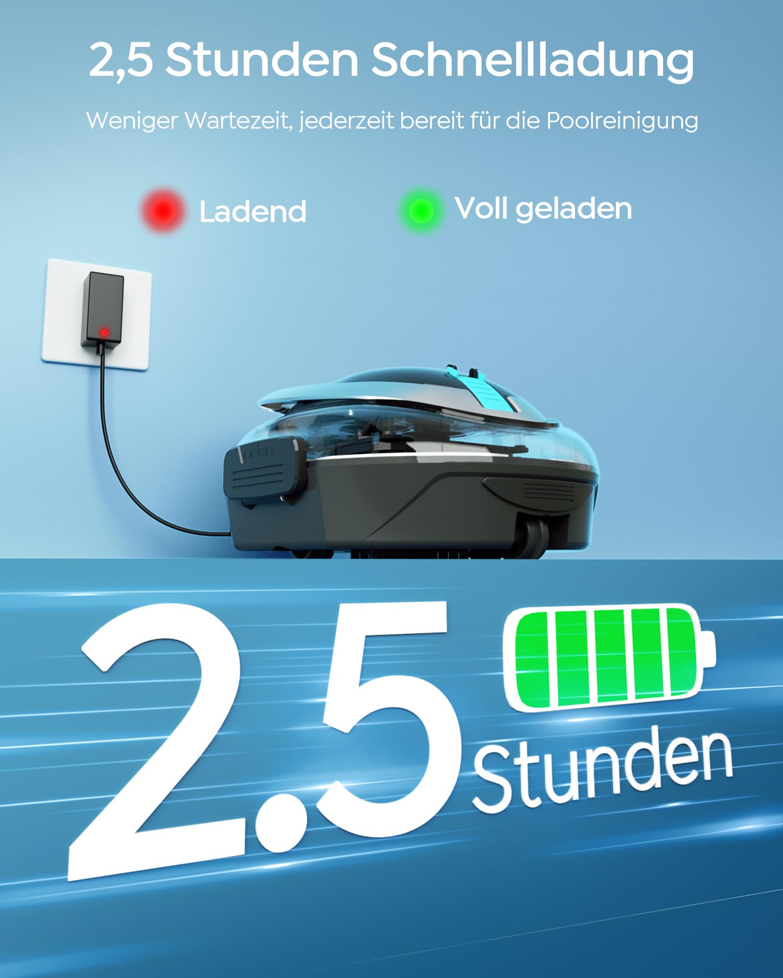 S2 Poolroboter,Doppelfiltration,90 Min,Dual Motoren,Kohlschwarz