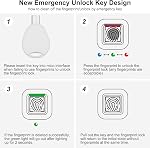 Serrure d'empreintes digitales,Smart keyless Empreinte d' empreintes digitales idéale pour le gymnase, Porte, Bagage, Valise, Sac à dos, Vélo, Bureau (empreinte digitale)
