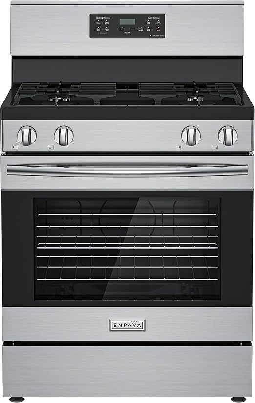 Empava 30" Gas Range, 4.8 Cu.Ft Oven with Touch Timer,18K