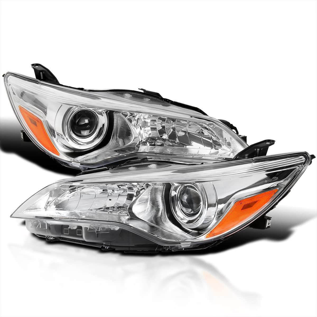 Spec-D Tuning Clear Projector Car Headlights Compatible with Toyota Camry 2015-2017 L+R Pair Head Light Lamp Assembly