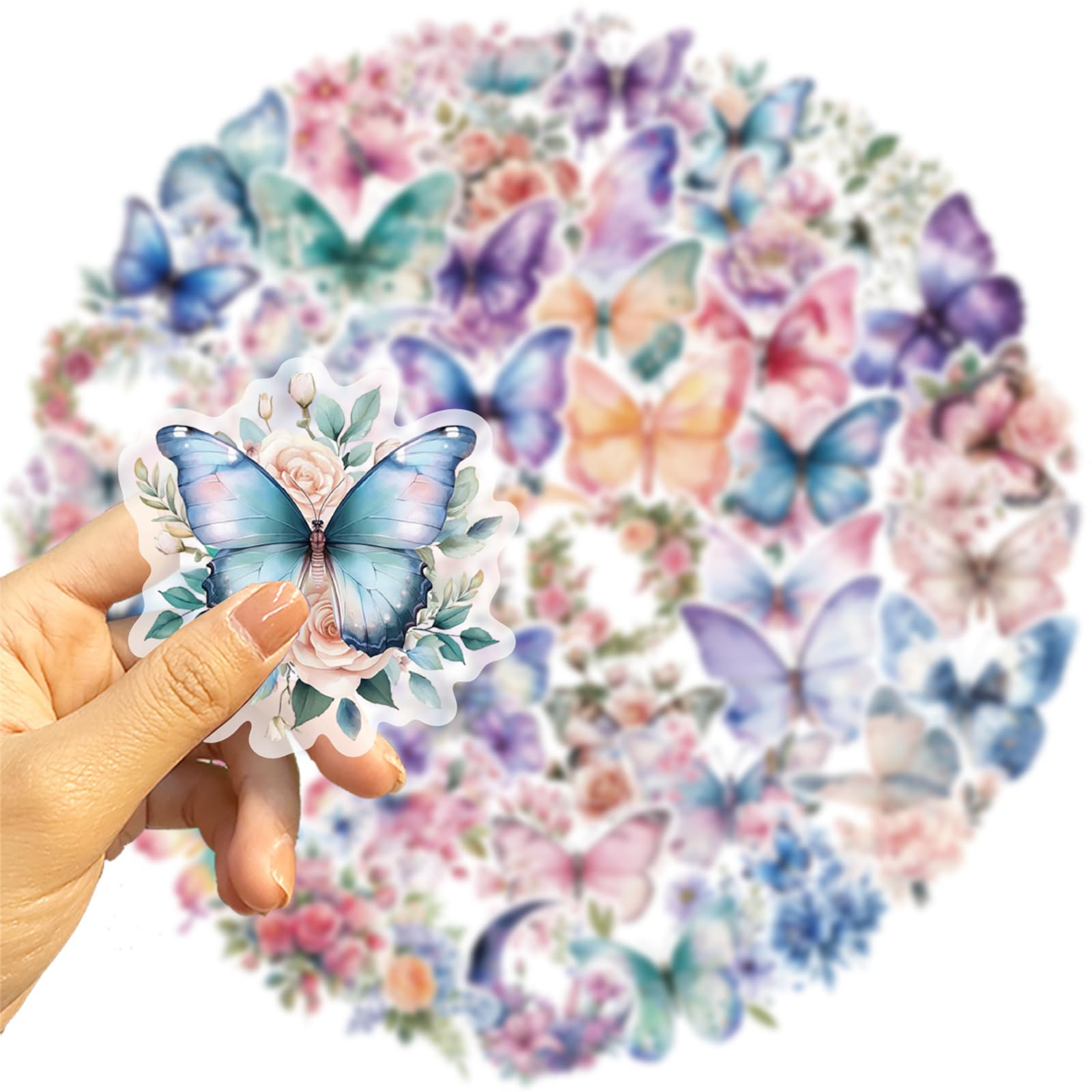 40 Pcs/set Vivid Butterfly Garden Pet Waterproof Stickers Scrapbooking Diy Journ