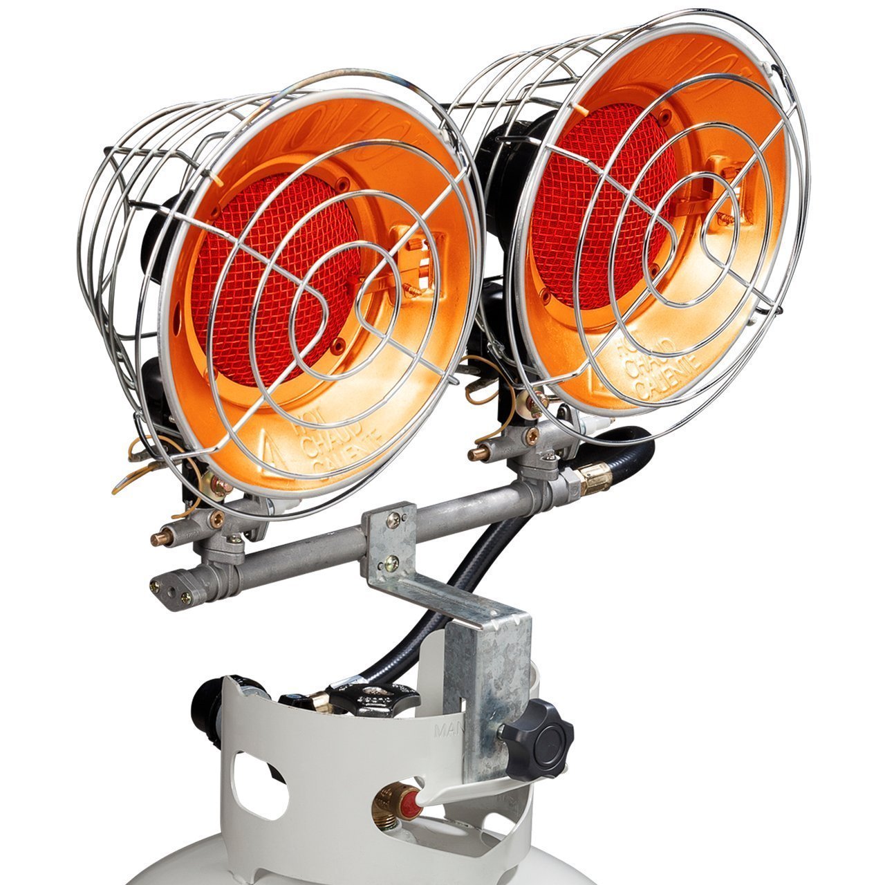 Amazon.com: ProCom Tank-Top Propane Heater - Double Burner, 30,000 BTU,  Model# PCTT30, Silver : Patio, Lawn u0026 Garden