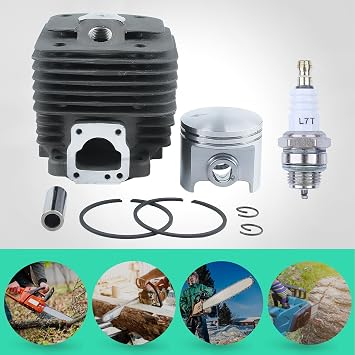 Adefol 49mm Cylinder Piston Kit for Stihl TS360 TS350 BT360 08S Concrete Cut-off Saw, TS350 TS360 Bore Cylinder & Piston Kit with Spark Plug replacement parts Replace 4201 020 1200, 4201-020-1200