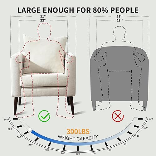 Miniatura 12 de Silla decorativa moderna, sillón tapizado con almohada, sofá individual de tela con asiento de salón y patas de madera, silla decorativa para sala