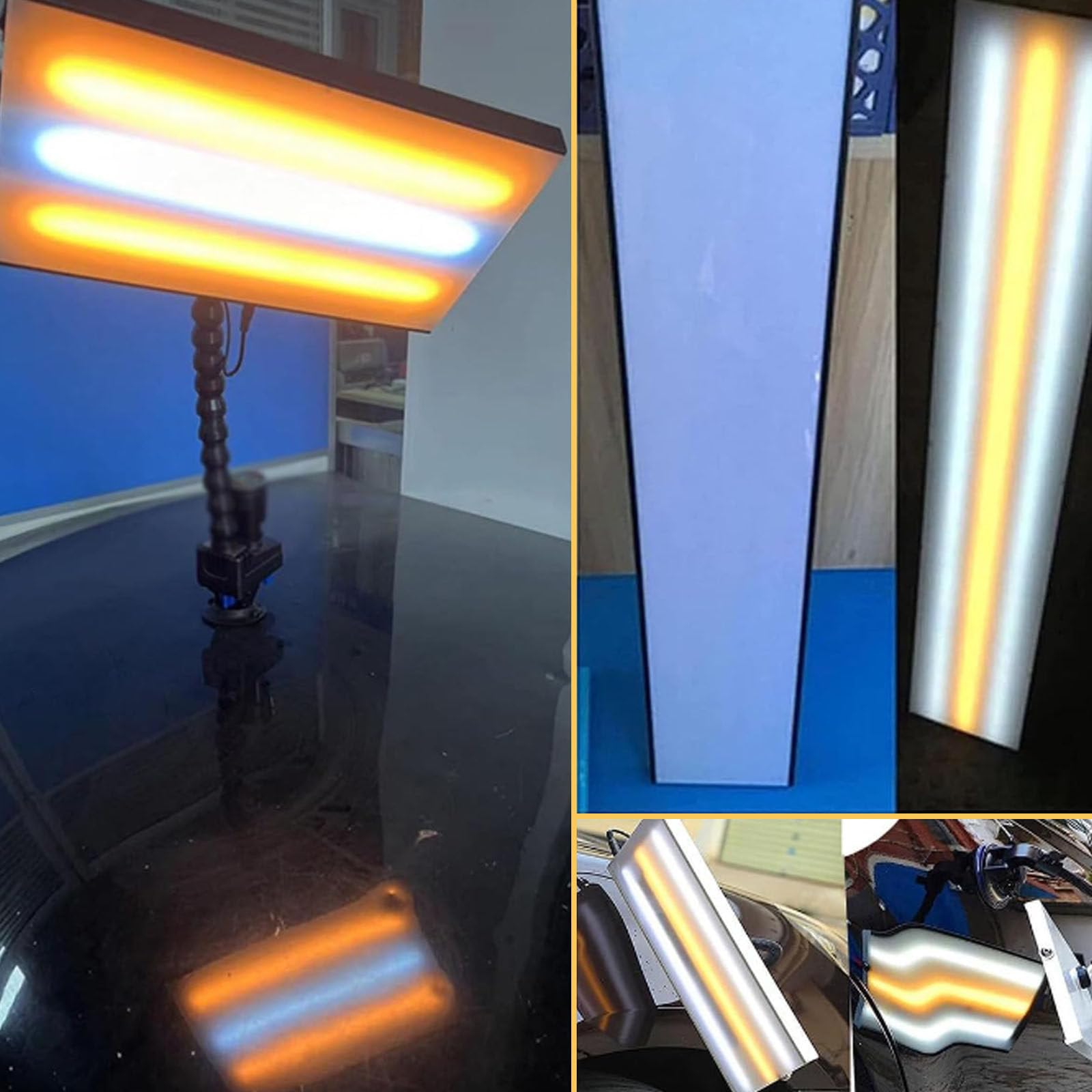 Lampa do naprawy wgnieceń w samochodzie, latarka PDR, latarka do usuwania wgnieceń bez lakieru ze wspornikiem regulacyjnym 38 cm