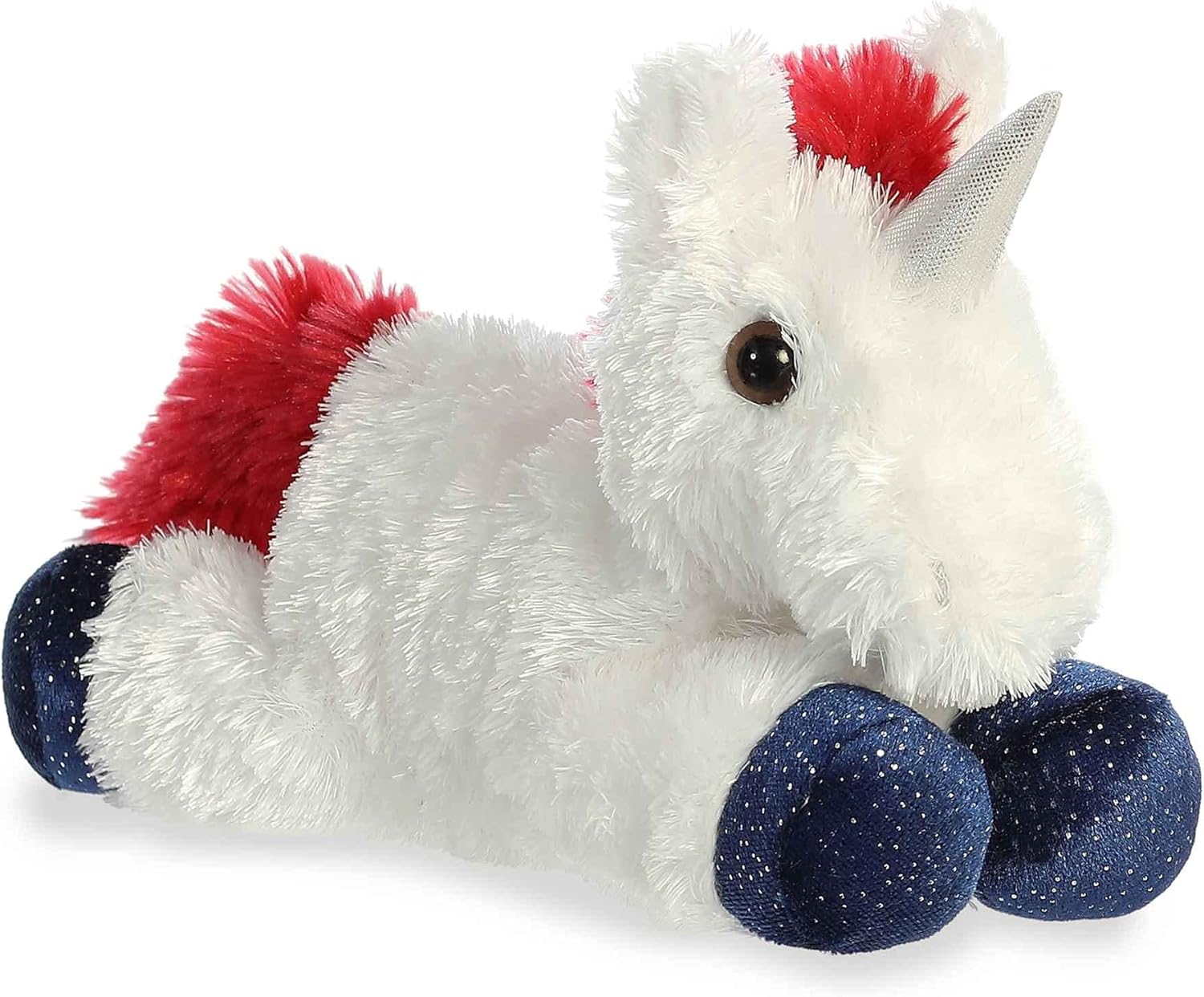 Aurora® Adorable Mini Flopsie™ Star Unicorn Stuffed Animal - Playful Ease - Timeless Companions - White 8 Inches - Image 3