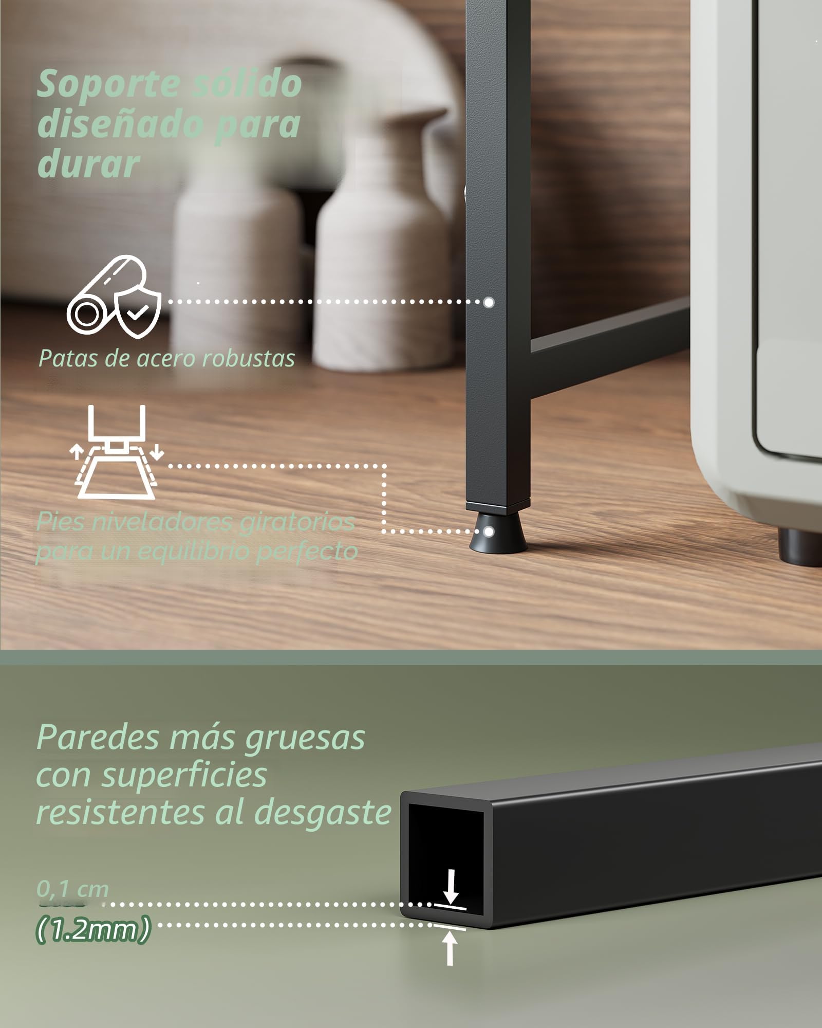 NETEL Soporte Extensible para microondas de 2 Niveles, Estante microondas encimera Ajustable, Soporte de Horno de Cocina, estanteria Cocina encimera, Organizador microondas con 8 Ganchos, Negro
