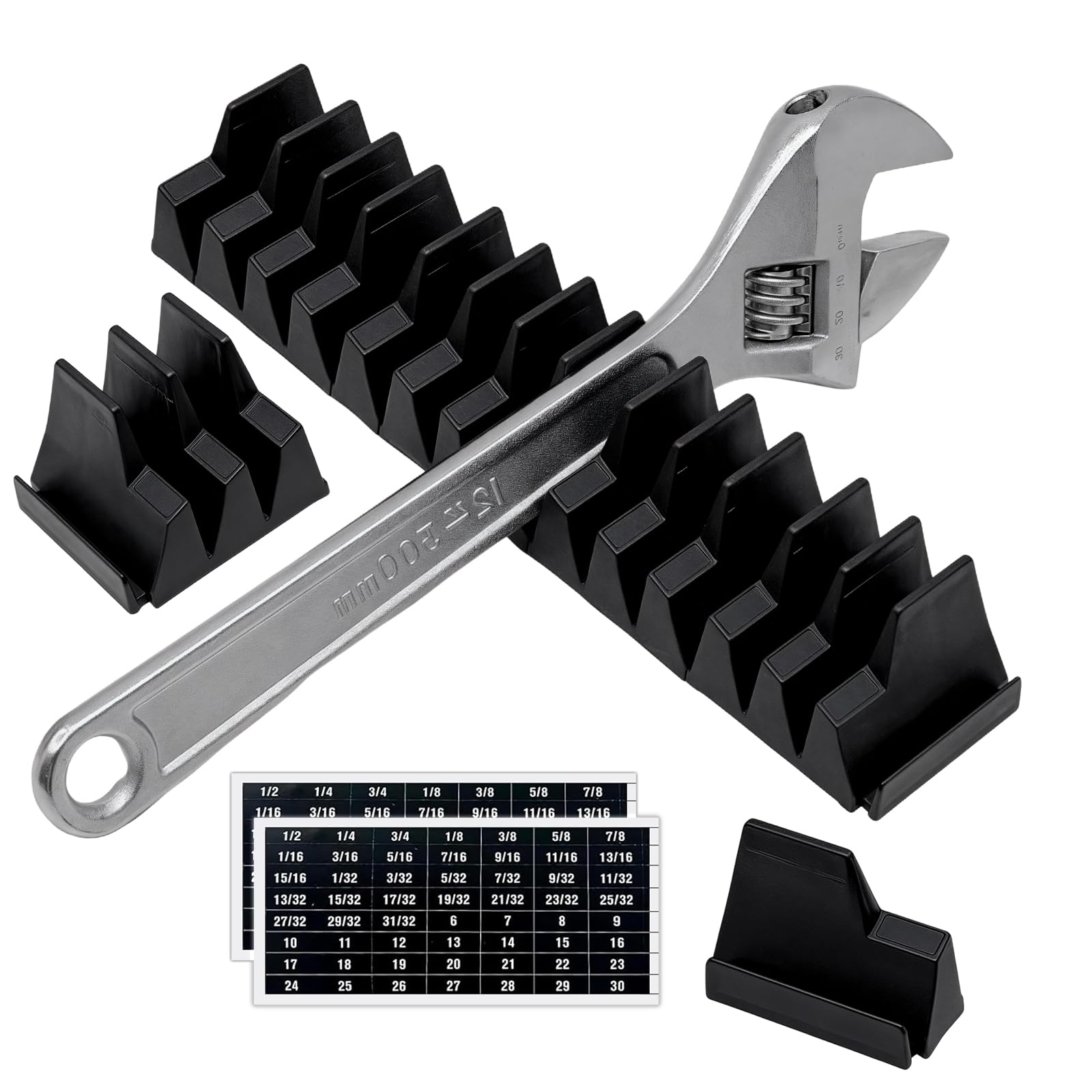 Aonuy Spanner Organizer for 40 Wrenches, Spanner Improving Efficiency Magnetic Wrench Tool Holder, Tools Organizer for Tool Box, Wall-Mounted Pliers Holder Wrench Organizer for Wrenches Storage