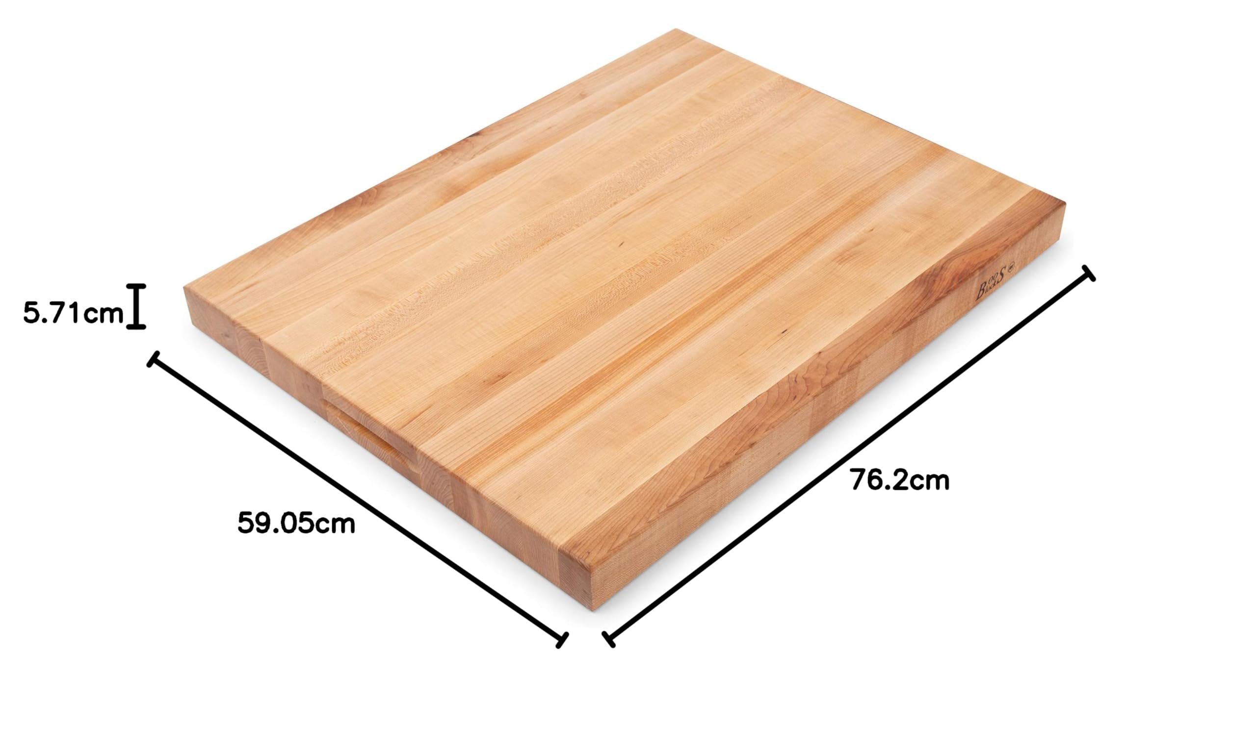 Boos Block Profi Schneidebrett Holz XXL - 76 x 59 x 6 CM - Antibakteriell | Nordamerikanisches Ahorn Schneidebrett Holz Gross - Schneidebrett Extra Dick - Hackbrett - Hackblock - Lebensmittelecht
