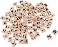 Vista 1 de 100pcs 1-100 números de madera azulejos números cubos bloques para decoración de fiesta de boda