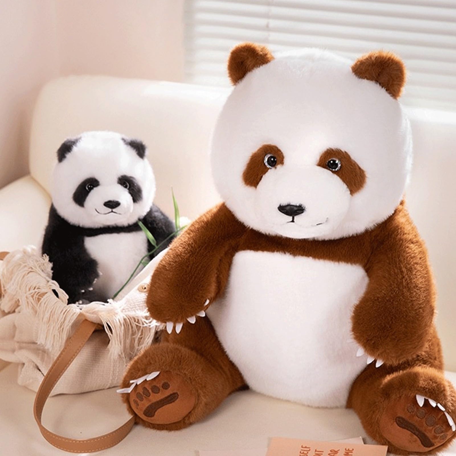 Realistyczna pluszowa zabawka panda, milutkie i realistyczne pluszowe zwierzątko