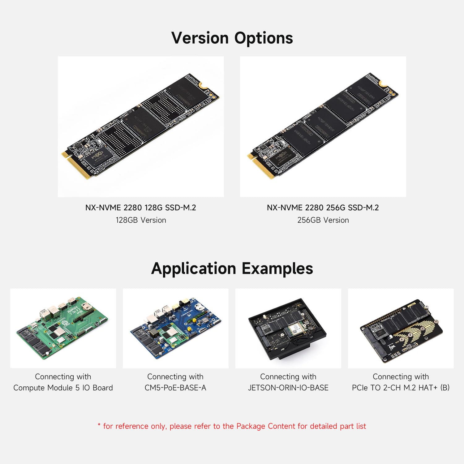 Waveshare NX M2 NVME 2280 256GB High-Speed Solid State Drive, 3D TLC Flash Memory, High-Speed Reading/Writing, NVMe Protocol M.2 Interface -256GB Version