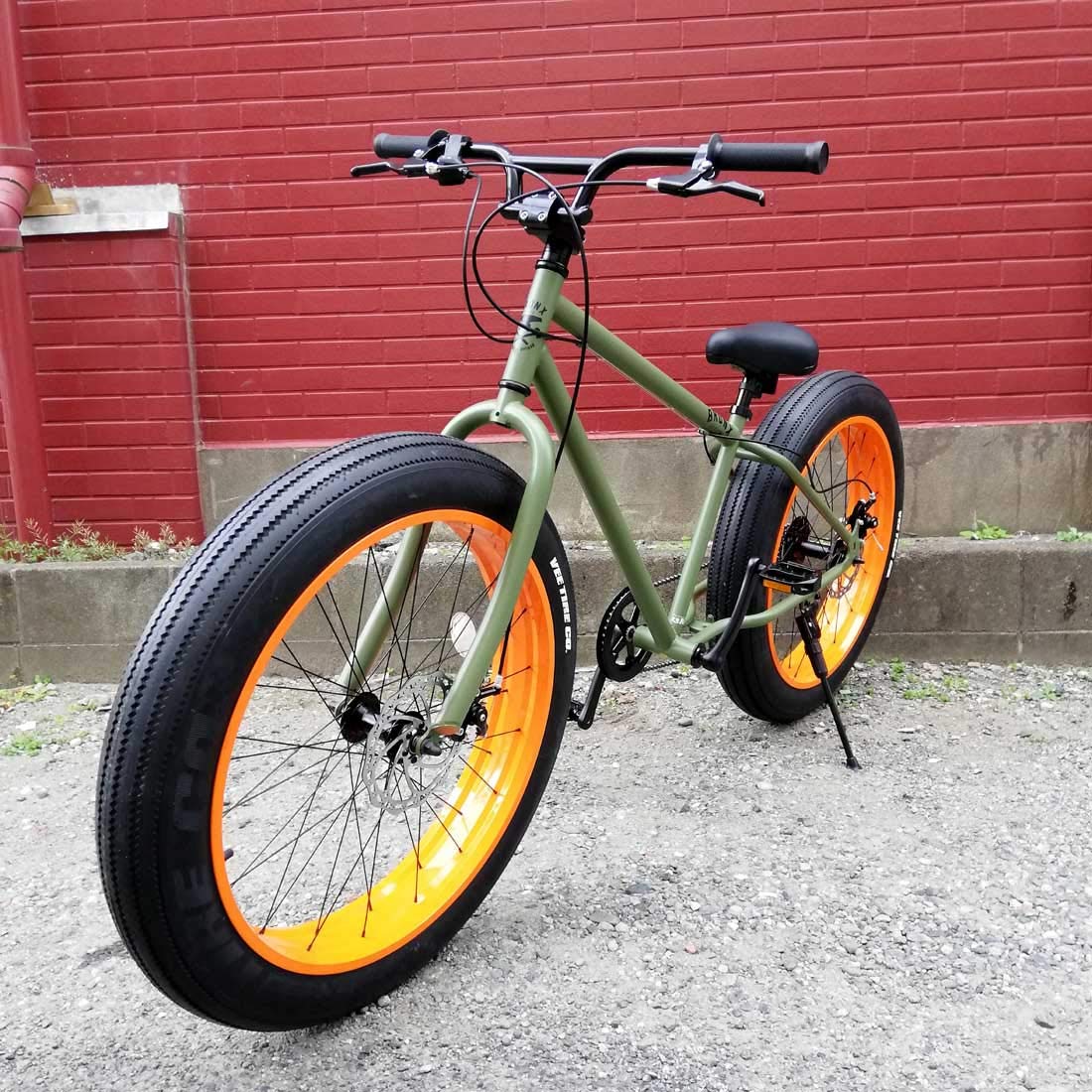 Amazon | 自転車 通販 BRONX 26BRONX-DD アーミーグリーン×オレンジ