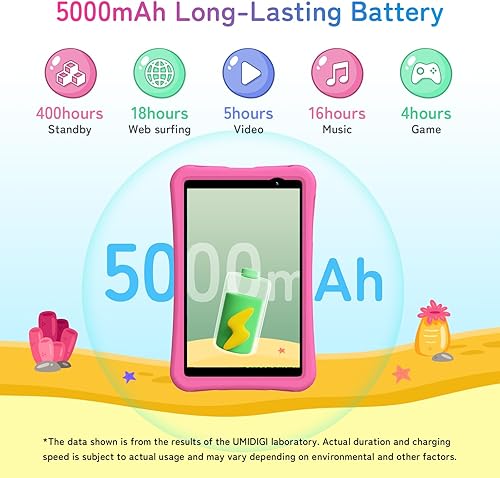 Miniatura 5 de UMIDIGI Tableta, tabletas Android 14 de 8 pulgadas para niños, 7 (3+4) GB+32 GBTF 1 TB, tableta para niños pequeños con funda para niños, WiFi 6,