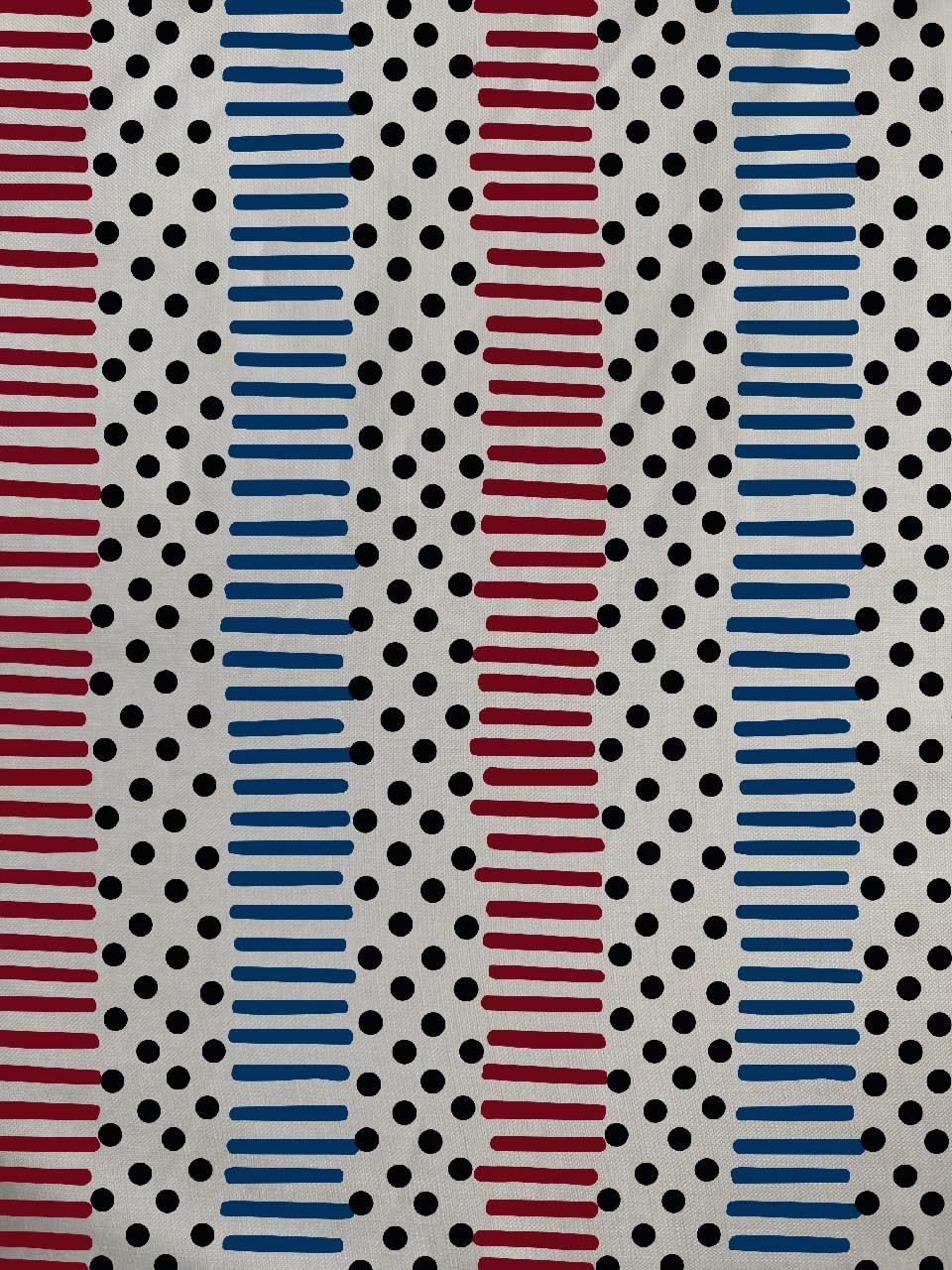 NK Textiles Polka Dot with Vertical Striped Print Cotton Blend Unstitched Fabric for Kurti, Gowns, Palazzo etc, 2 Meters, 2.5 Meters, 3 Meters, 5 Meters, Premium Dress Making Material (4 Colors)-picture-53
