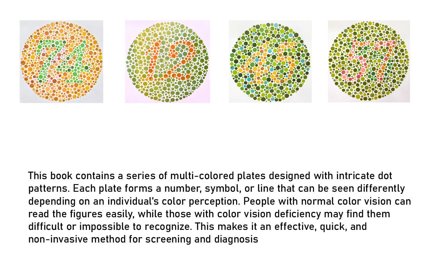 Ishihara Eye test chart book for color defieciency & blindness wiht 38 plates MULTICOLOR..Premium Quality - Image 3 thumbnail