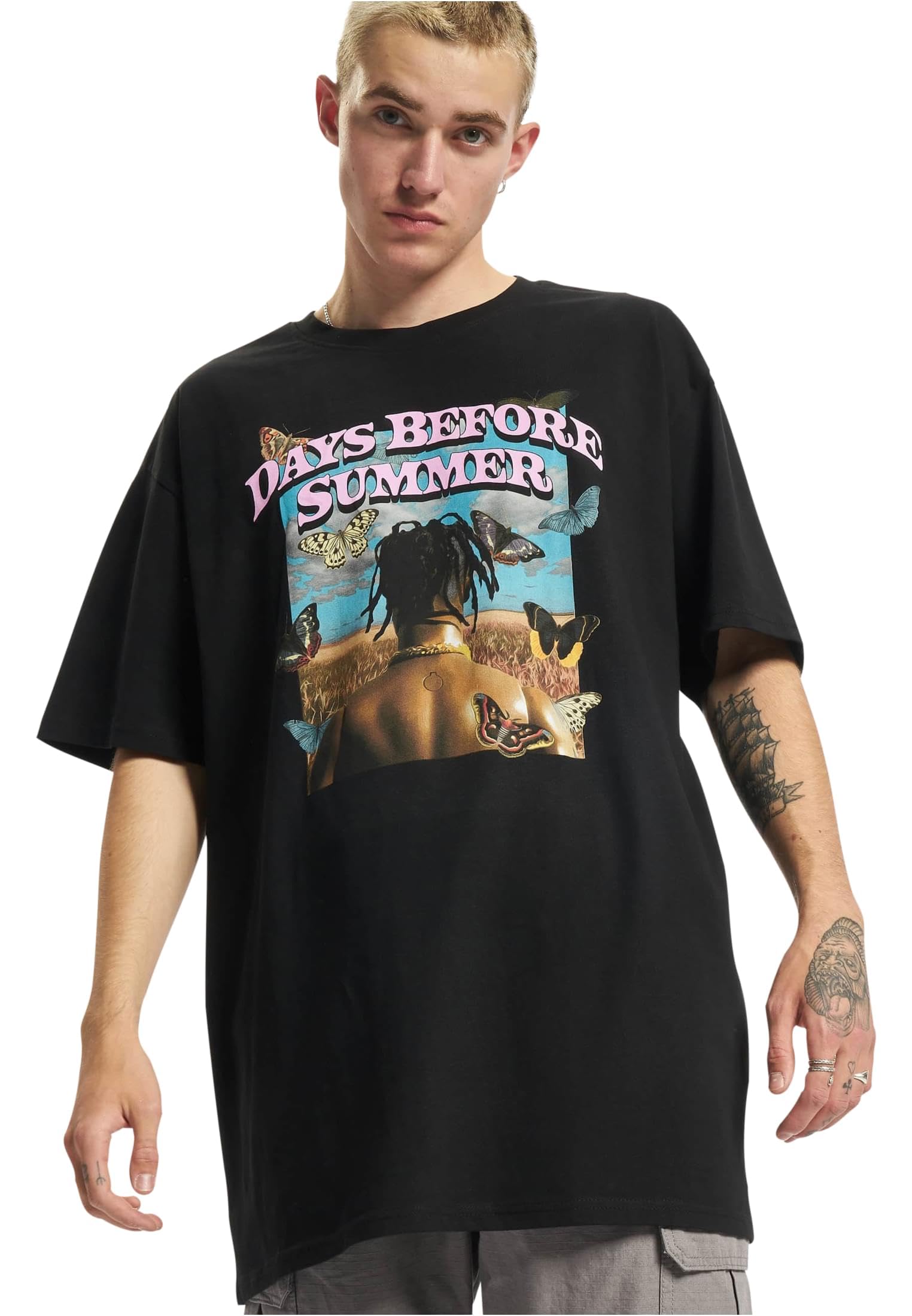 Mister Tee Unisex Noir T-Shirt Days Before Summer Oversize Tee