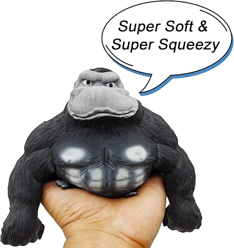 Miniatura 2 de Gorila elástica de mono blando grande, juguete sensorial para aliviar el estrés para niños y adultos, juguete de mono de goma para autismo, TDAH,