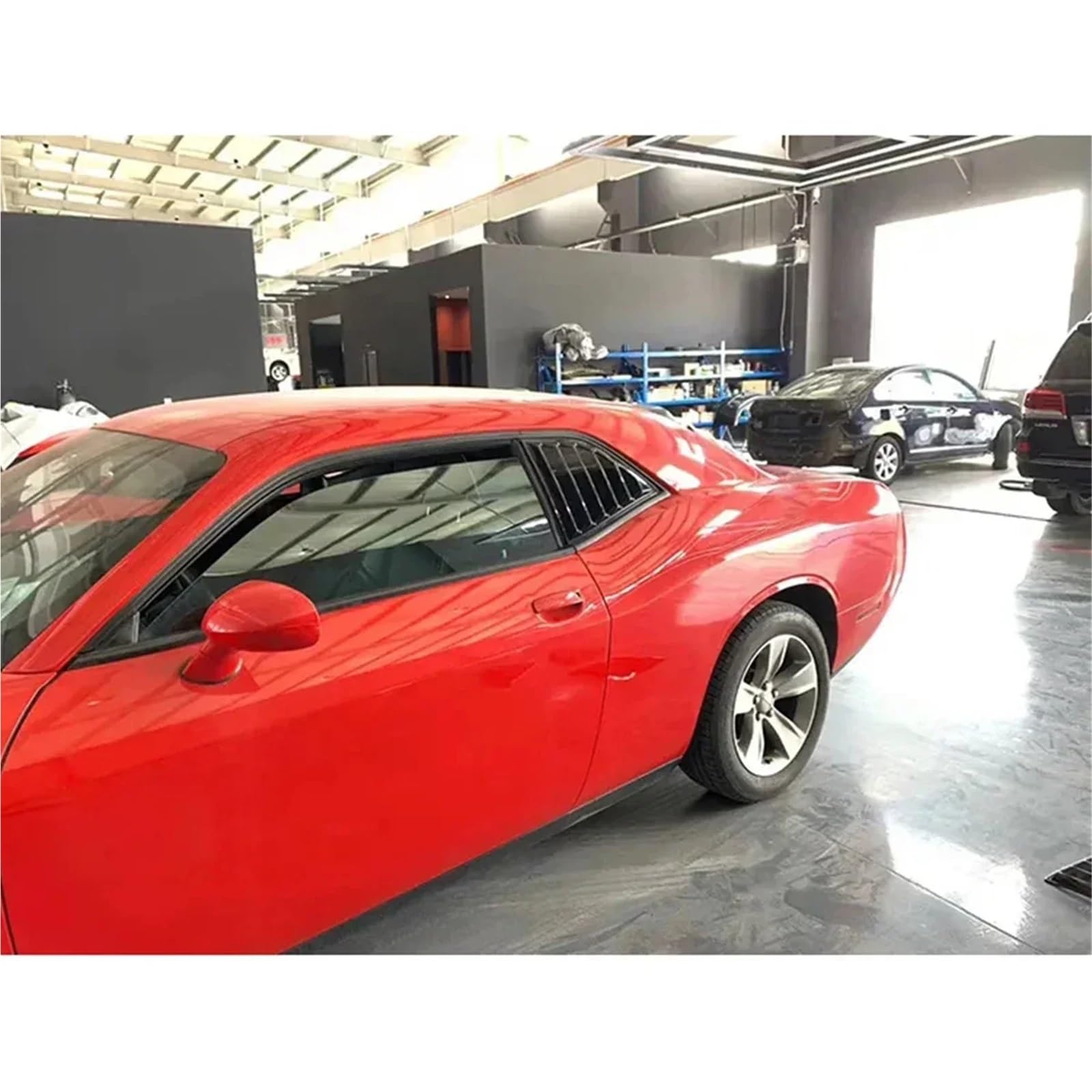Pasuje do Dodge Challenger 2015-2022, żaluzja tylnej szyby, osłona otworu wentylacyjnego, osłona przedniej szyby, akcesoria samochodowe(Matte Black)