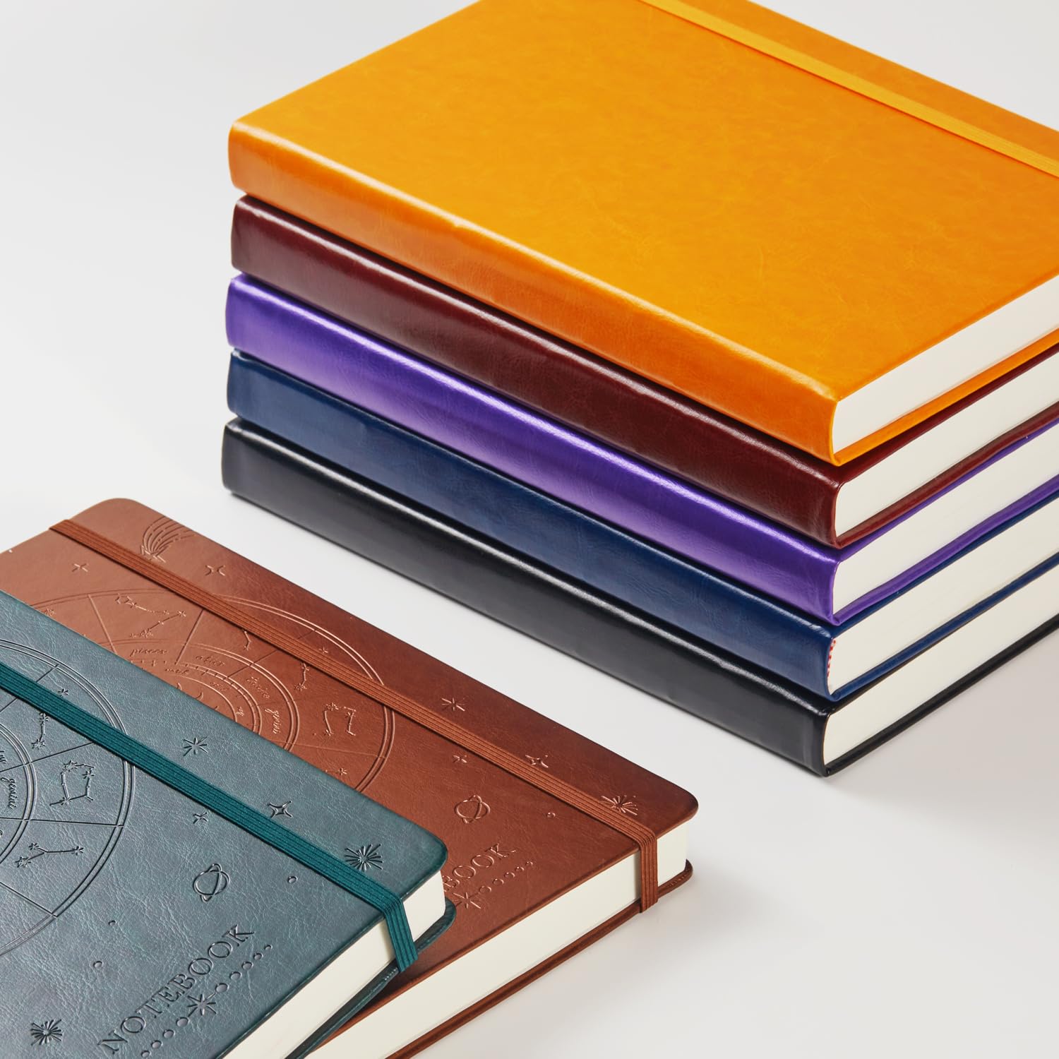FOCUS DAY Paquete de 3 cuadernos de diario, 320 páginas A5 a rayas, para el trabajo, escritura, cuadernos encuadernados en cuero a granel para mujeres y hombres, oficina, escuela, 5.7 x 8.4 pulgadas,