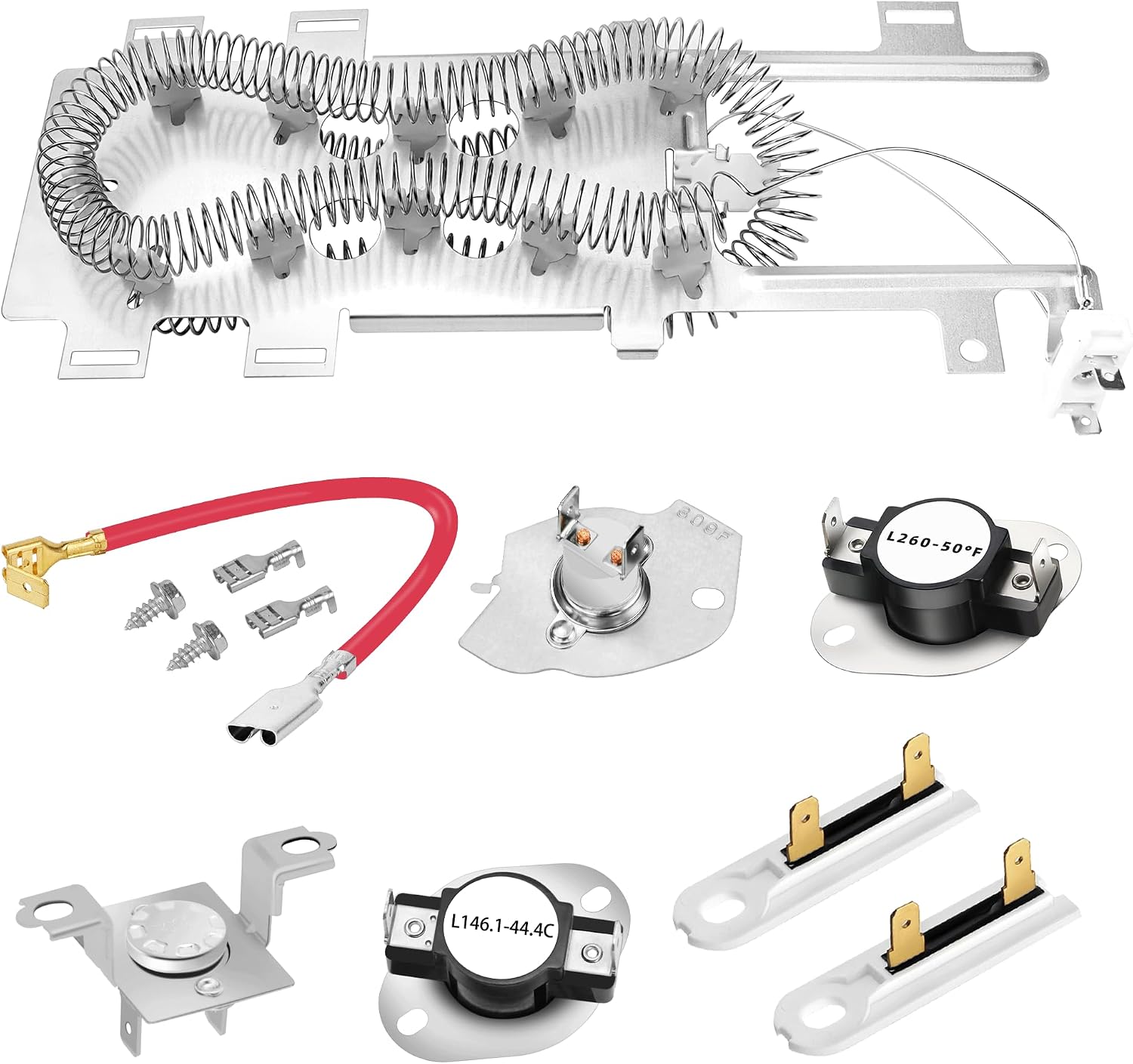 WP8544771 Dryer Heating Element for Maytag MED5500FW0 MED8200FW0 MED8200FC0 MEDB400VQ0 MEDB725BW0 MED5500FW0 MED3500FW0 MEDE400XW0 MED4200BW0 MEDE500VW2 MED5100DW1 MED5500FW0 MED6000AW0 MED8100DW1
