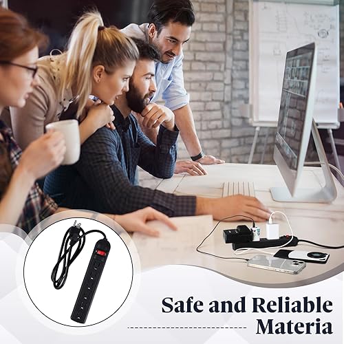 Miniatura 10 de Copkim Paquete de 15 regletas de alimentación de 6 tomas, protector de sobretensiones de 4 pies, protector de sobretensiones de montaje en pared,