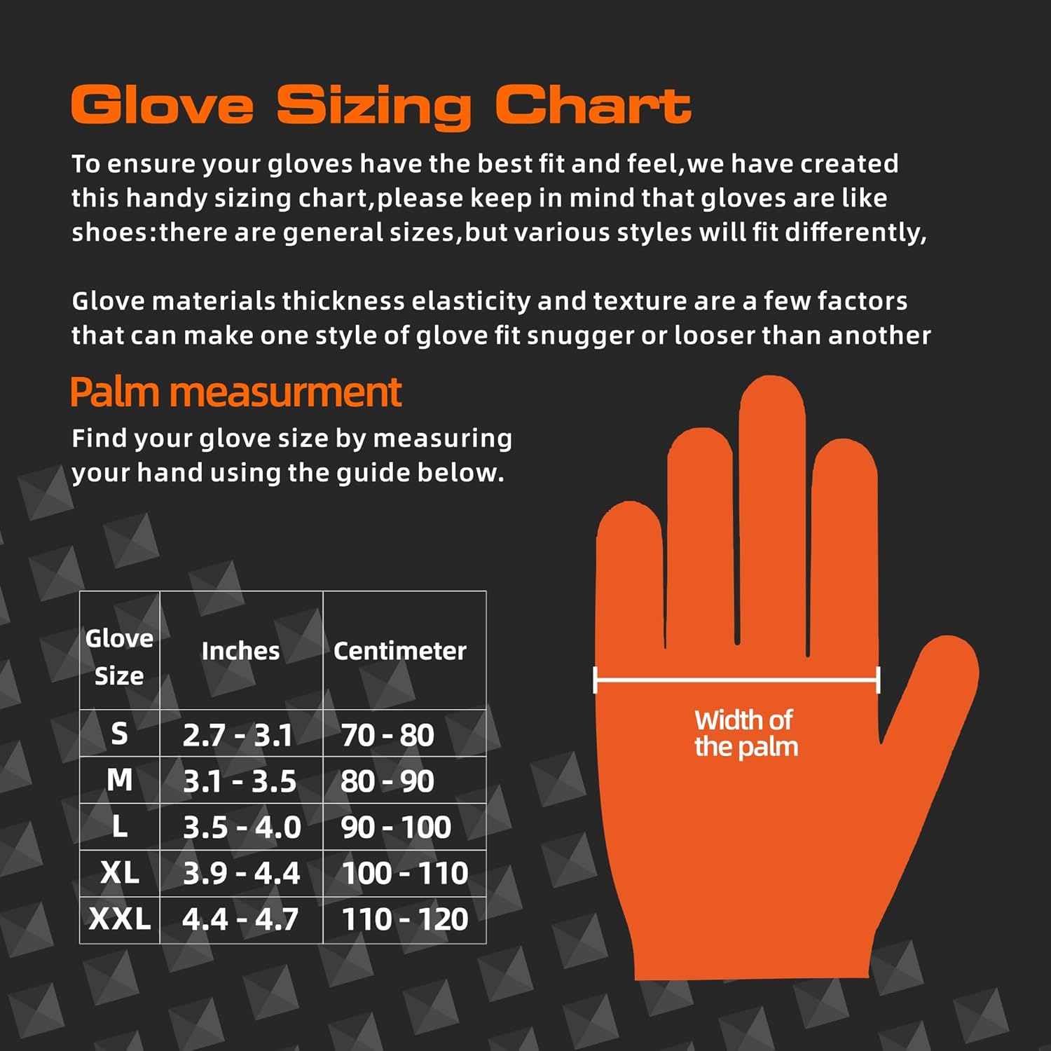 TREEGO Orange Nitrile Gloves 10 Mil Disposable Rubber Mechanic Gloves, Heavy Duty Diamond Grip for Automotive, Latex Free Industrial Work Gloves, 100 Count Large - Image 7