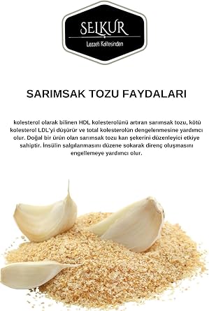 SELKUR Sarımsak Granül 200gr -yerli Ürün-organik & Lezzetli Ince Kıyım