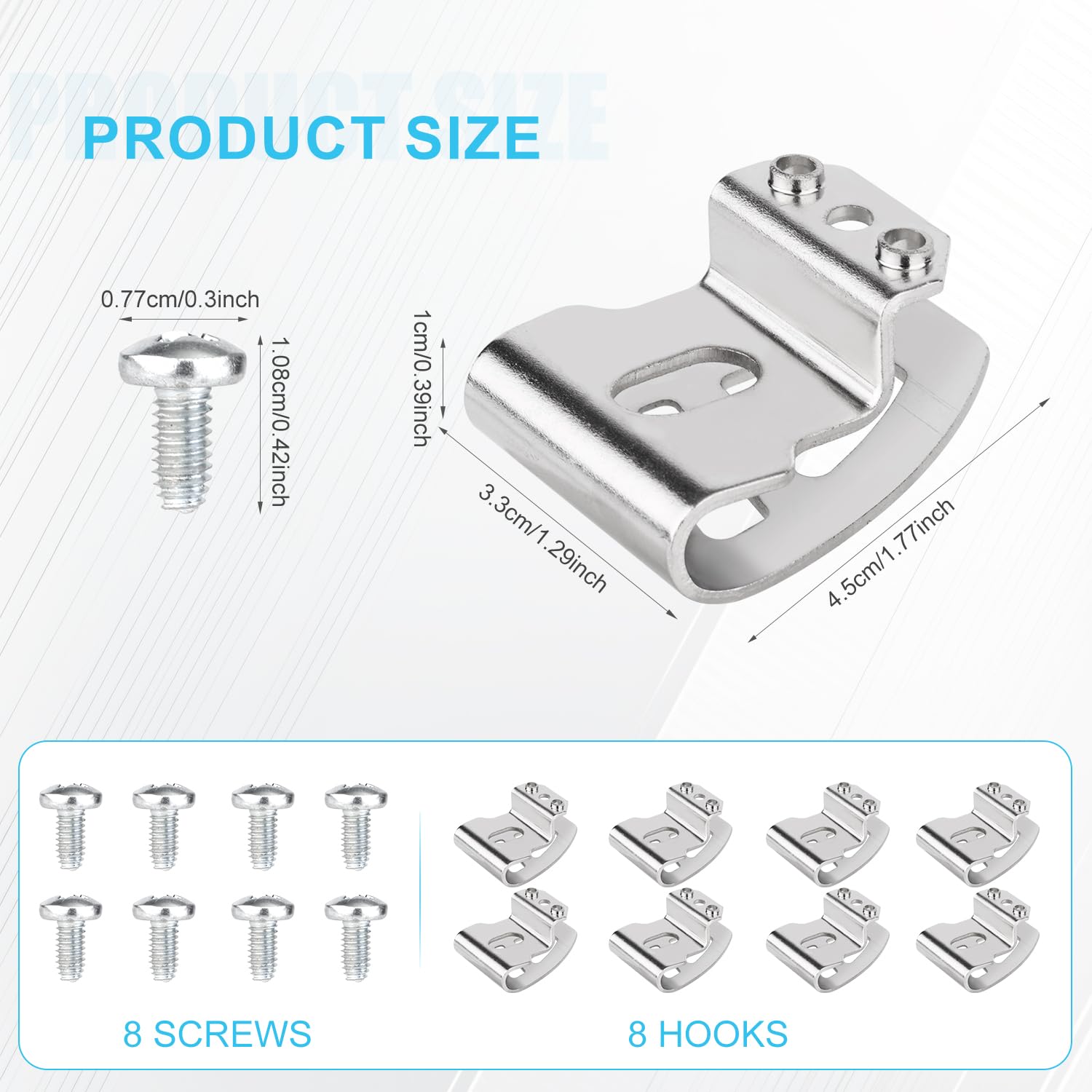 8pcs Drill Clips for Tool Belt, Premium Metal Drill Belt Clip with Screws Strong Fatigue Resistance Packout Accessories for Walls Compatible with Milwaukee Electric Drills - Image 2