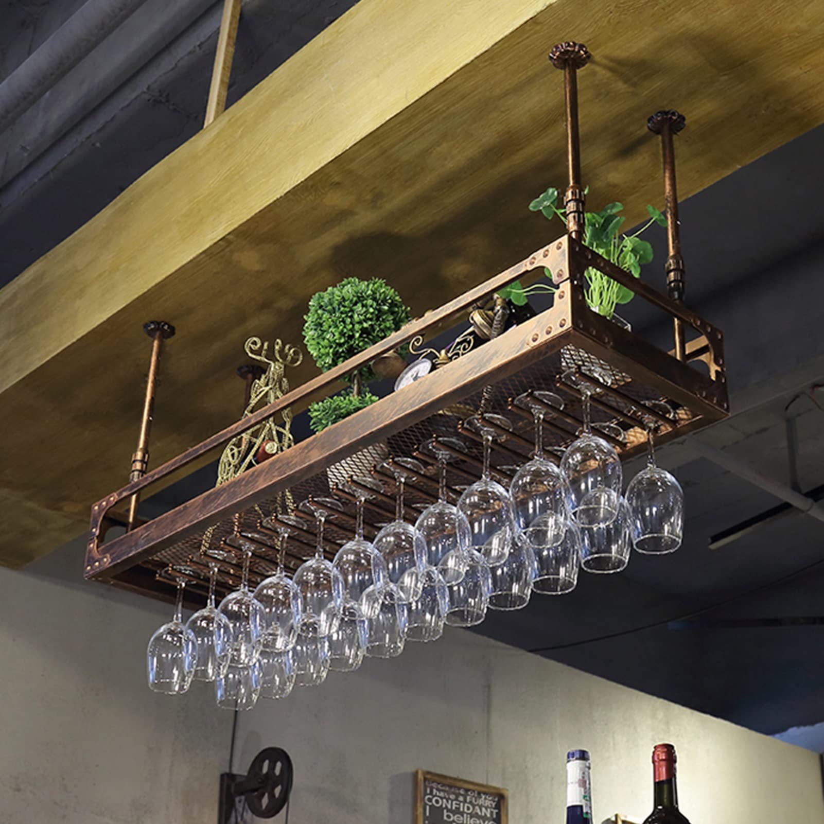 Étagère de stockage de vin en métal pour des soirées conviviales au salon