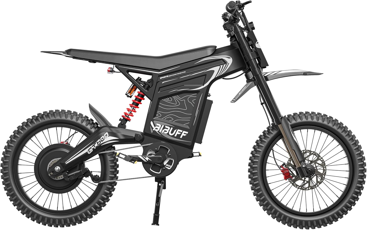 JVV GT600 Electric Dirt Bike for Adults - 50 MPH Top Speed & 7500W Peak Power, 62 Mile Range Off-Road Electric Motorcycle with 72V 30Ah Removable Battery, 19"/17" Wheels & Dual Hydraulic Brakes