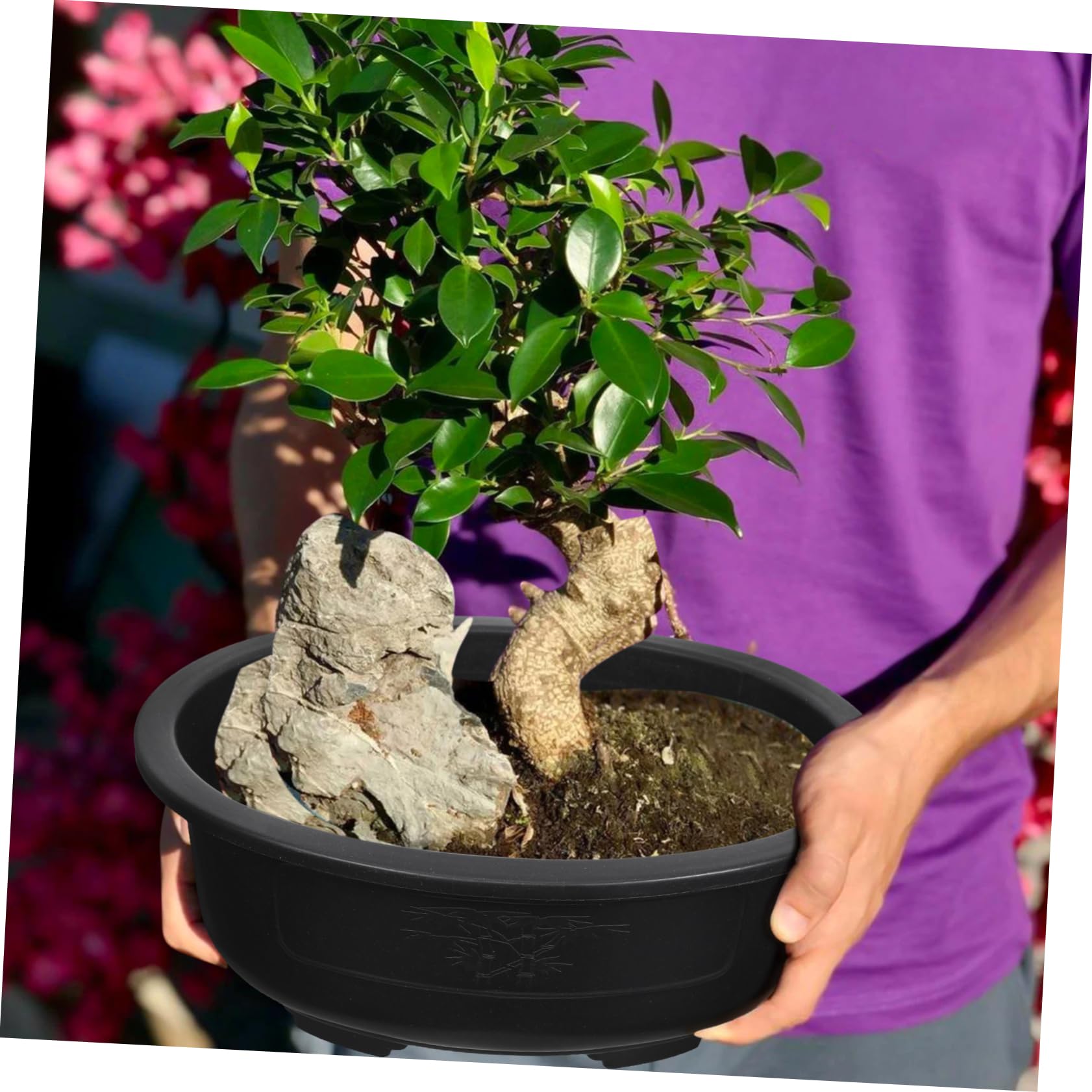TOYANDONA 2 Pots De Fleurs Plastique Grande Taille 14.96In X 11.81In X 5.51In avec Drainage pour Jardin IntéRieur ExtéRieur Bonsaï Et DéCoration Balcon Bureau