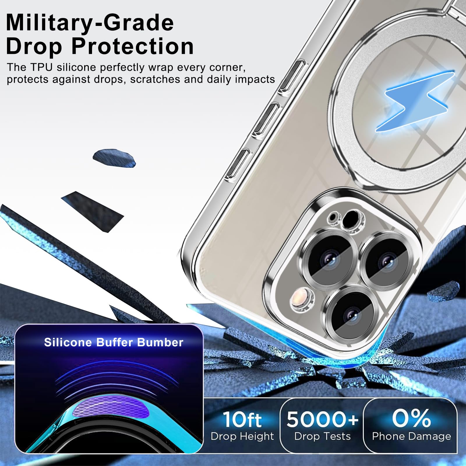 Cover Magnetica Per IPhone 15 Pro Max Con Cordino – Trasparente/verde, Antiurto, Per MagSafe, Tracolla Regolabile