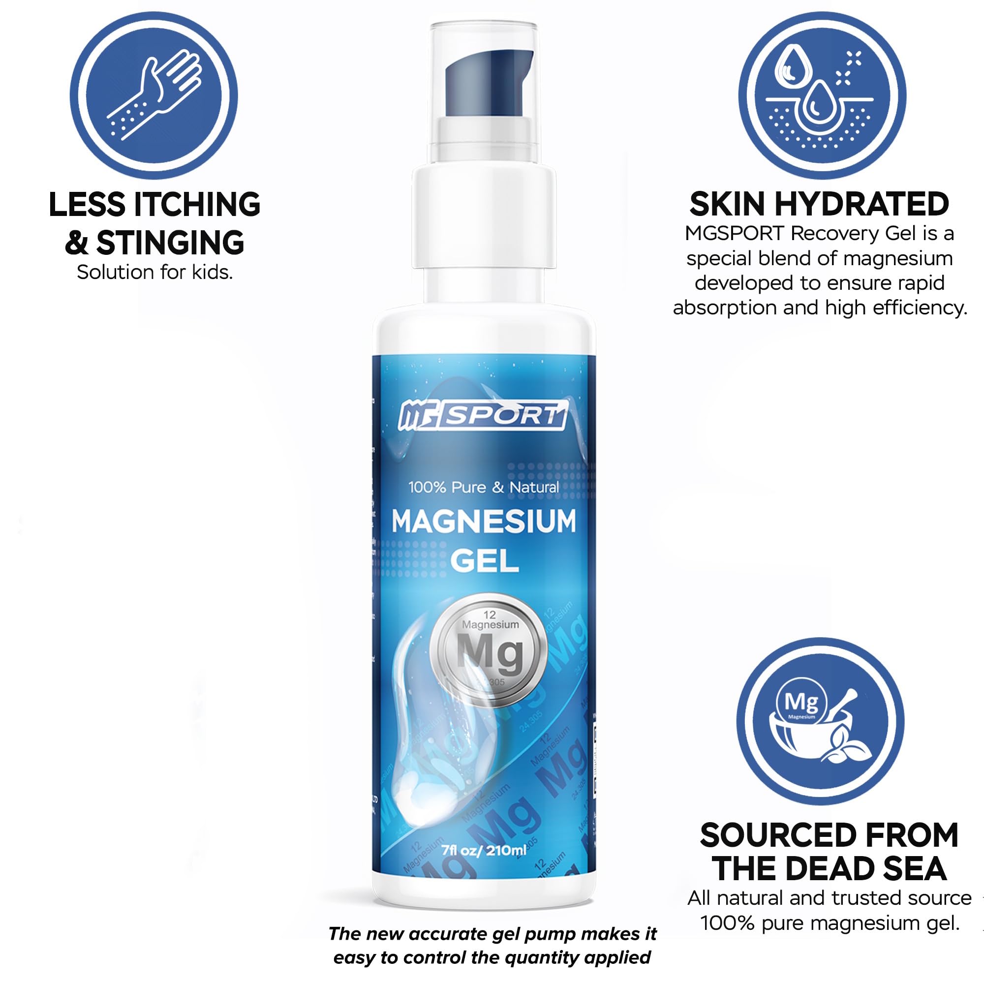 MgSport Magnesium Gel Dead Sea Magnesium Chloride, 1,480 Pumps — Amazon image 3