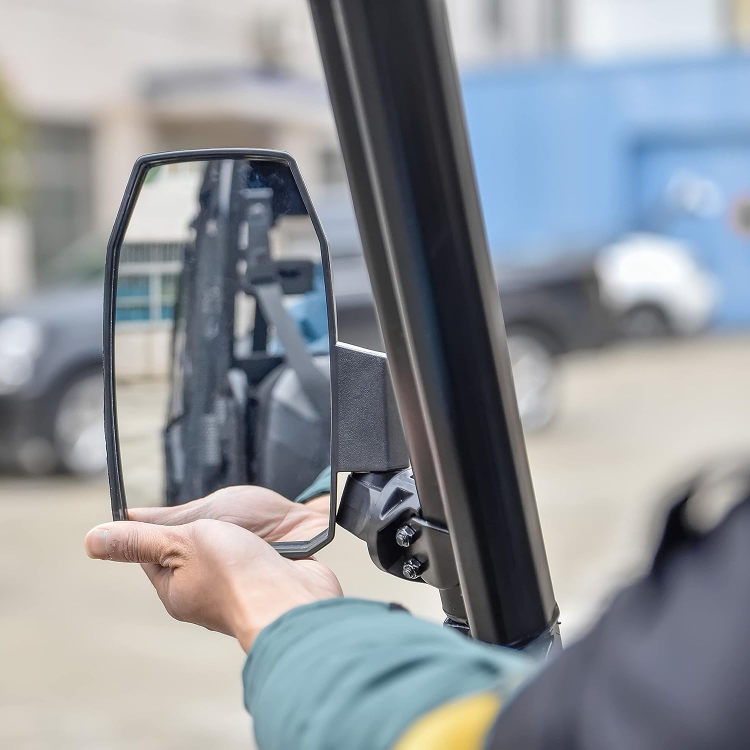 SAUTVS Adjustable Folding Side Rear View Mirrors for Polaris Ranger 1000 XP 570 900, High-Definition Premium Side Mirrors for Polaris Ranger XP 1000 900 570 Crew Diesel 2017-2024 Accessories (2PCS)