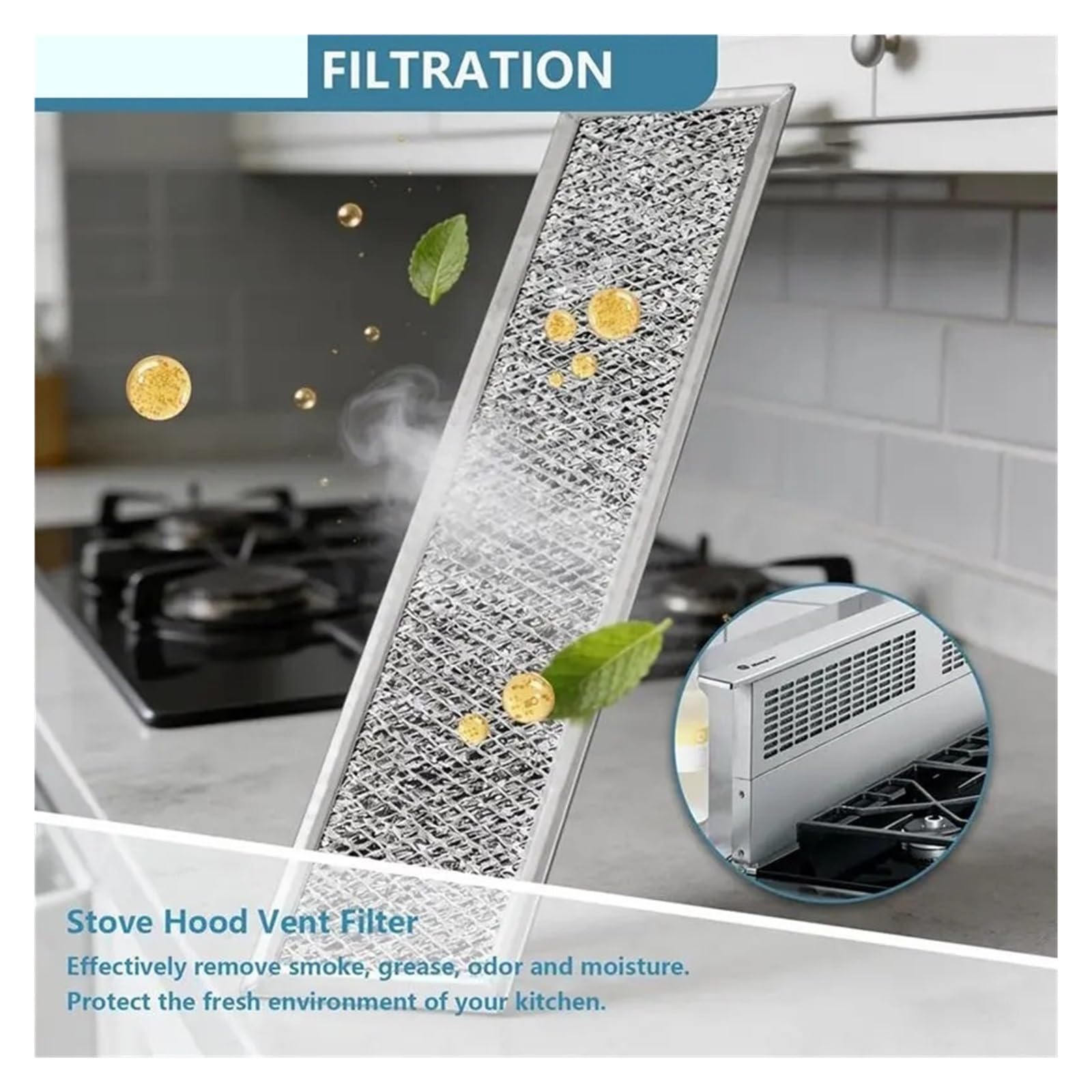Filtro De Campana Extractora, Compatible Con GE, Campana Telescópica De Grasa De Malla JVB67H1BB JVB67H1WW ZVB36BH1BB JVB67H1CC De Repuesto