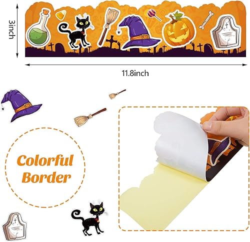 Miniatura 2 de Zonon 64 unidades de bordes de tablón de anuncios de regreso a clases, verano, regreso a clases, otoño, Acción de Gracias, bordes de tablón de