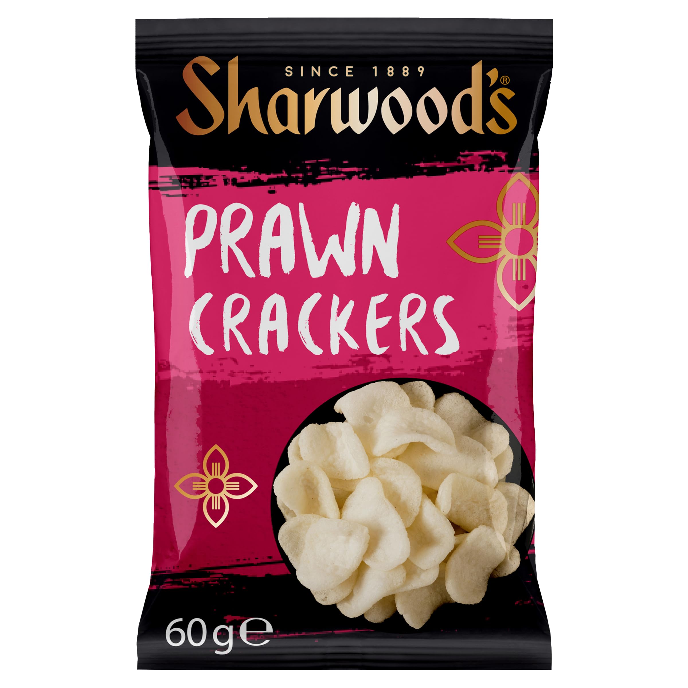 Sharwood's Ready To Eat Prawn Crackers, 60 g Packet (Pack of 1)