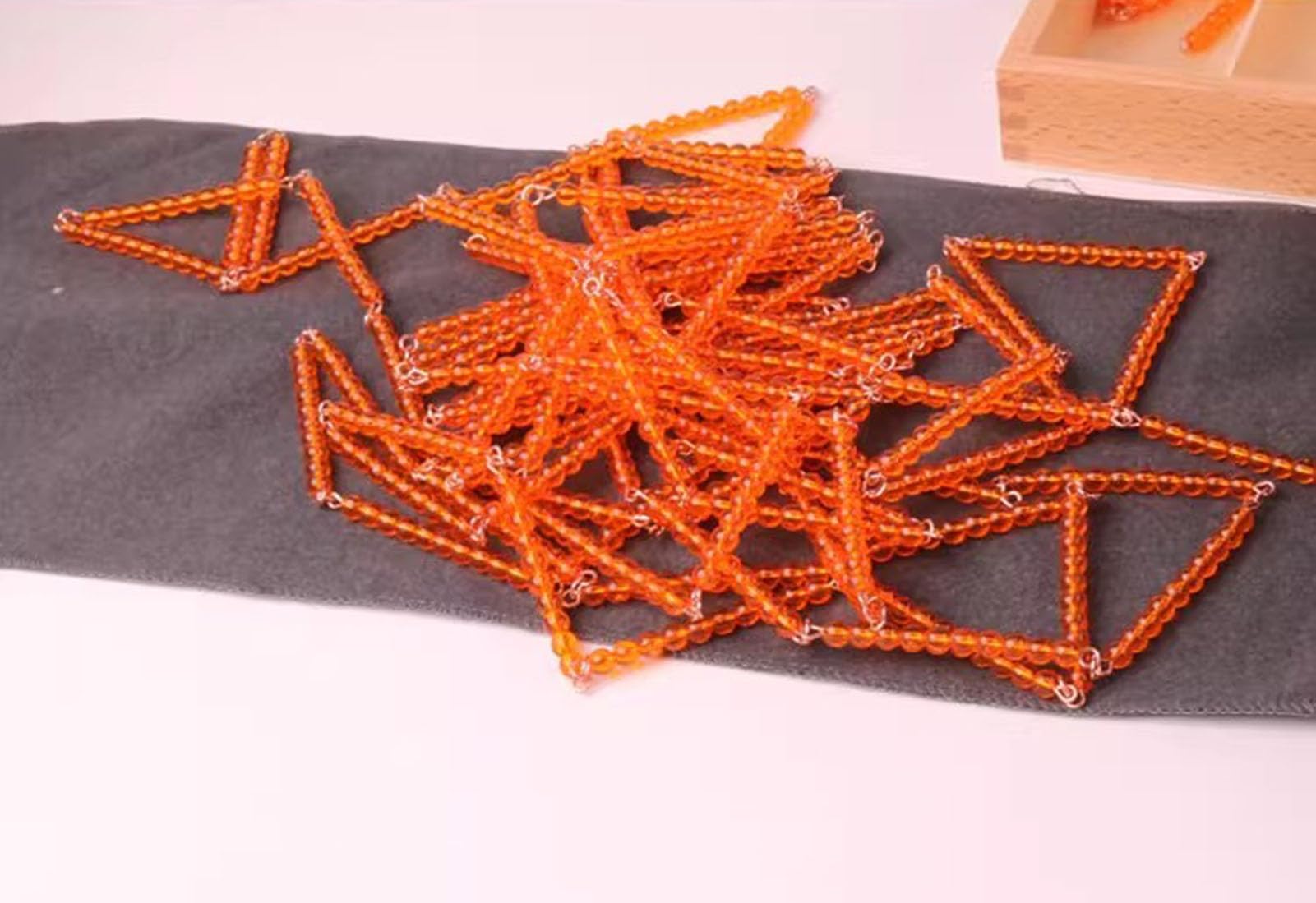 Montessori 100 e 1000 Set di Catene di Perline, Giocattoli matematici Materiale per i più Piccoli Giocattolo di apprendimento prescolare,Carpet Covers