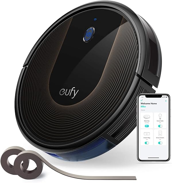 eufy Robot Vacuum Cleaner [BoostIQ] RoboVac 30C, Wi-Fi, Super-Thin, 1500Pa Suction, Boundary Strips Included, Quiet, Self-Charging Robotic Vacuum, Cleans Hard Floors to Medium-Pile Carpets (Renewed)